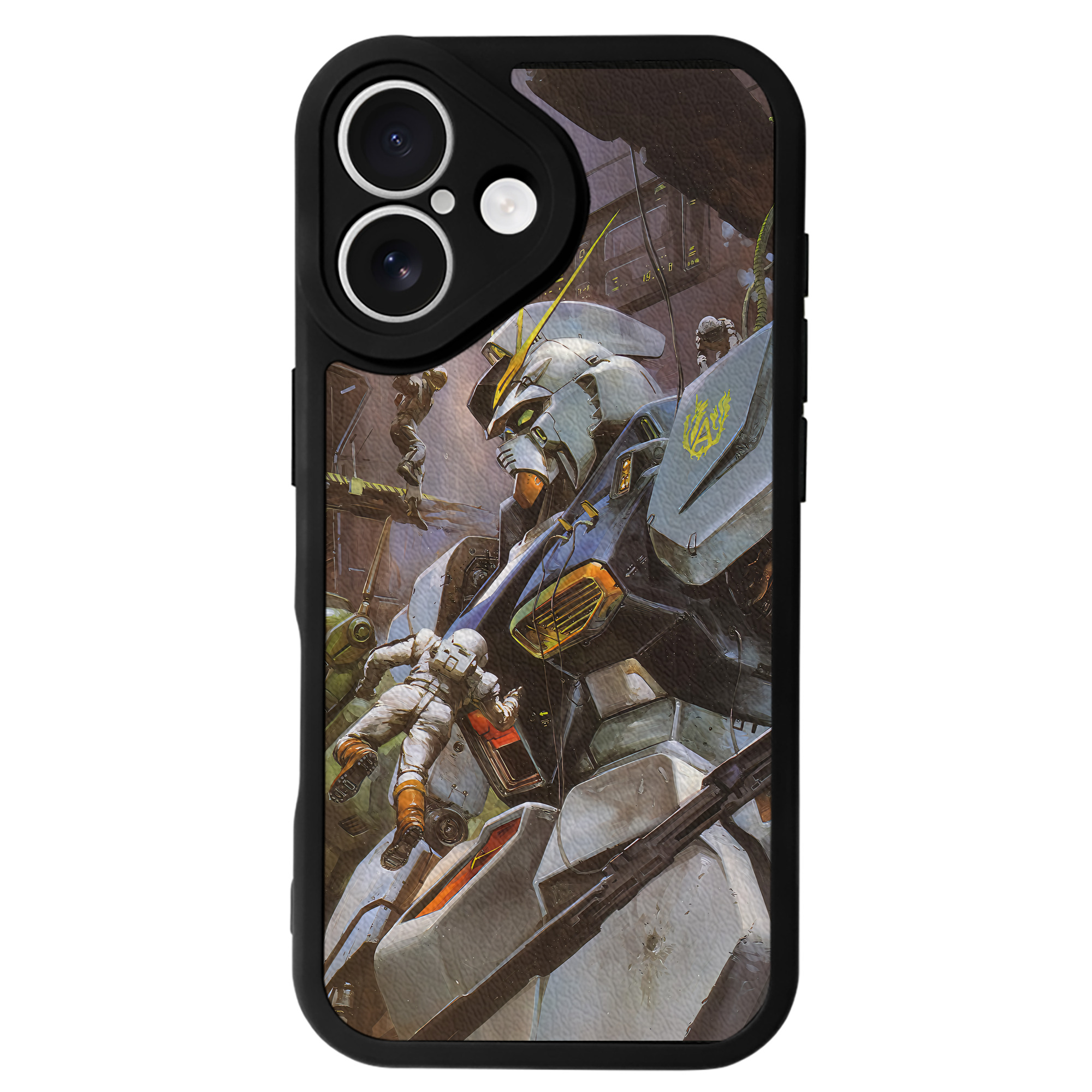 （画像用） 機動戦士ガンダム Mobile Suit Gundam 【iPhone 16シリーズ対応】シリコンスマホケース（レザー調） 材質：シリコン